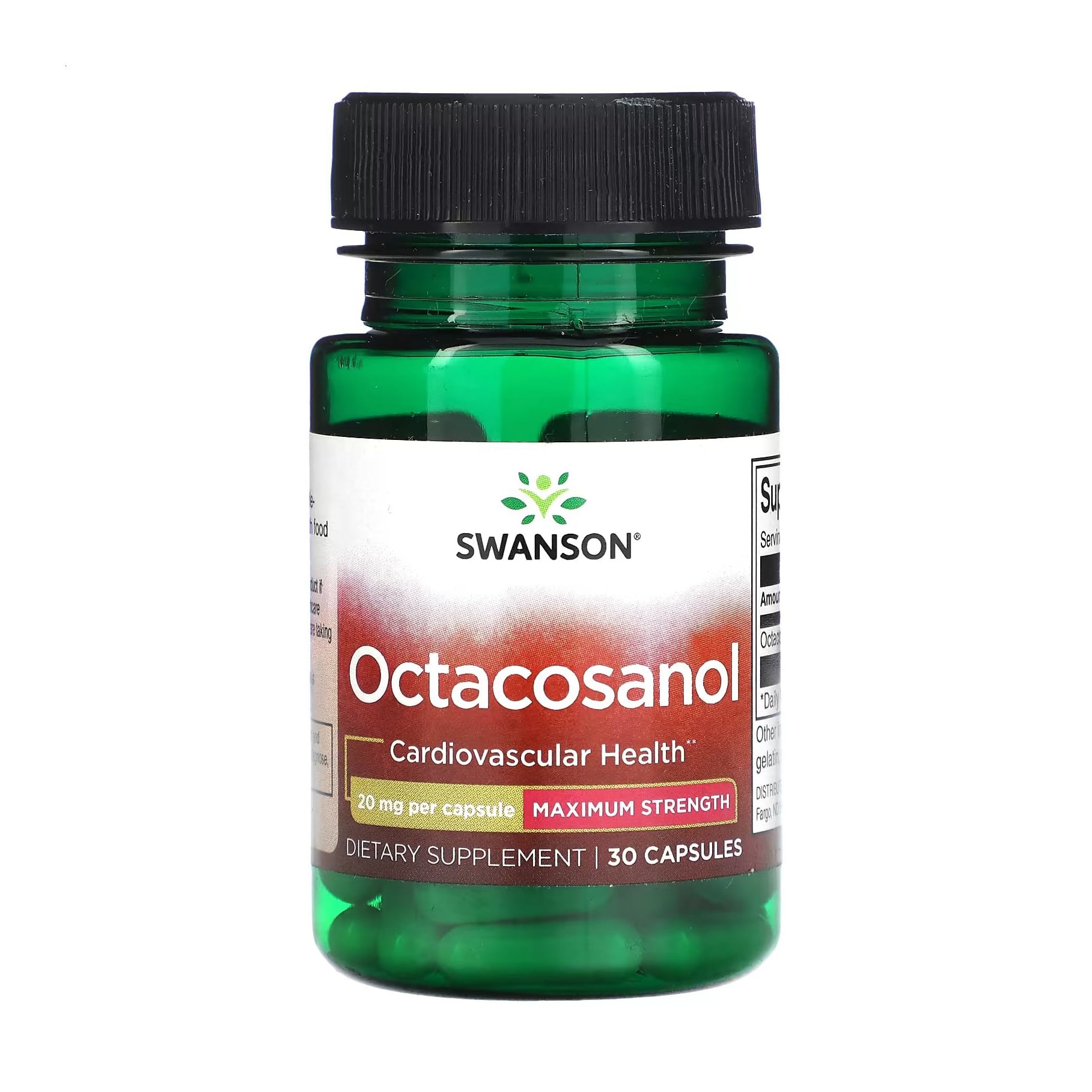 Уцінка! Октакозанол Swanson Octacosanol 20 мг, 30 капсул